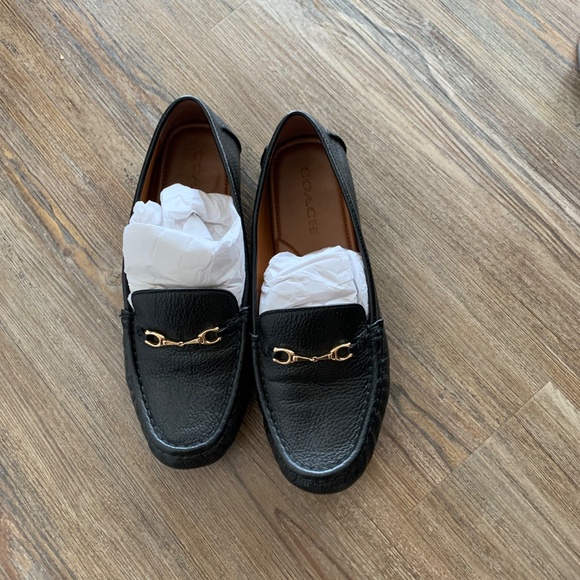 Coach Black Leather Loafers Women’s size 9 - Picture 4 of 5